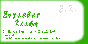 erzsebet kiska business card